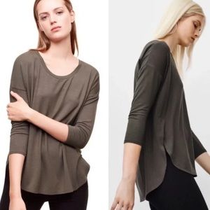 Like new *Black* Babaton Aritzia Norris 3/4 Length T-Shirt